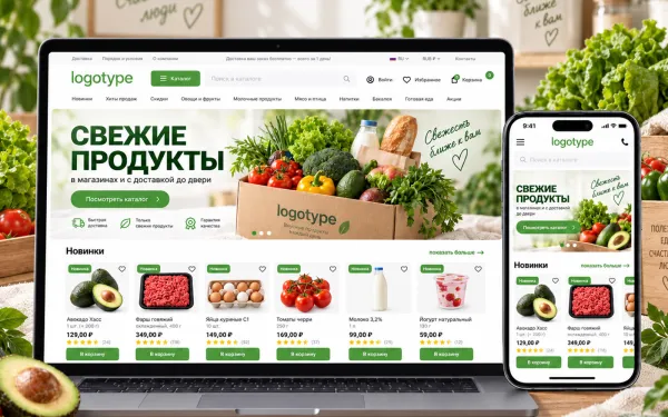 Готовый шаблон магазина продуктов и доставки еды на PrestaShop