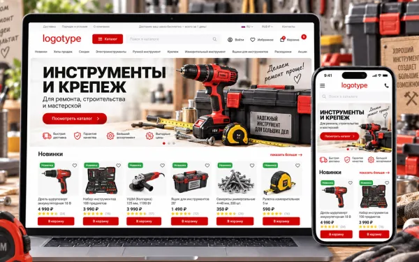 Готовый интернет-магазин инструментов и крепежа на PrestaShop | Ewonta