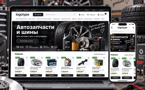 Готовый шаблон интернет-магазина автозапчастей и шин на PrestaShop