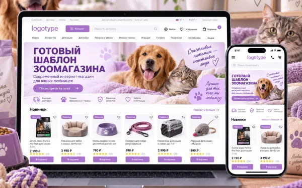 Готовый шаблон зоомагазина на PrestaShop
