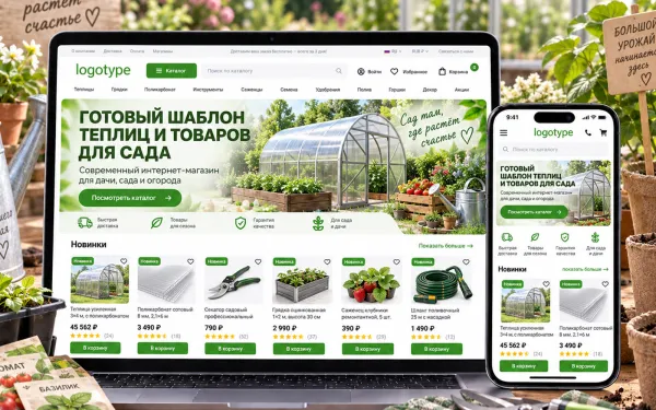 Готовый шаблон для теплиц и товаров для сада на PrestaShop