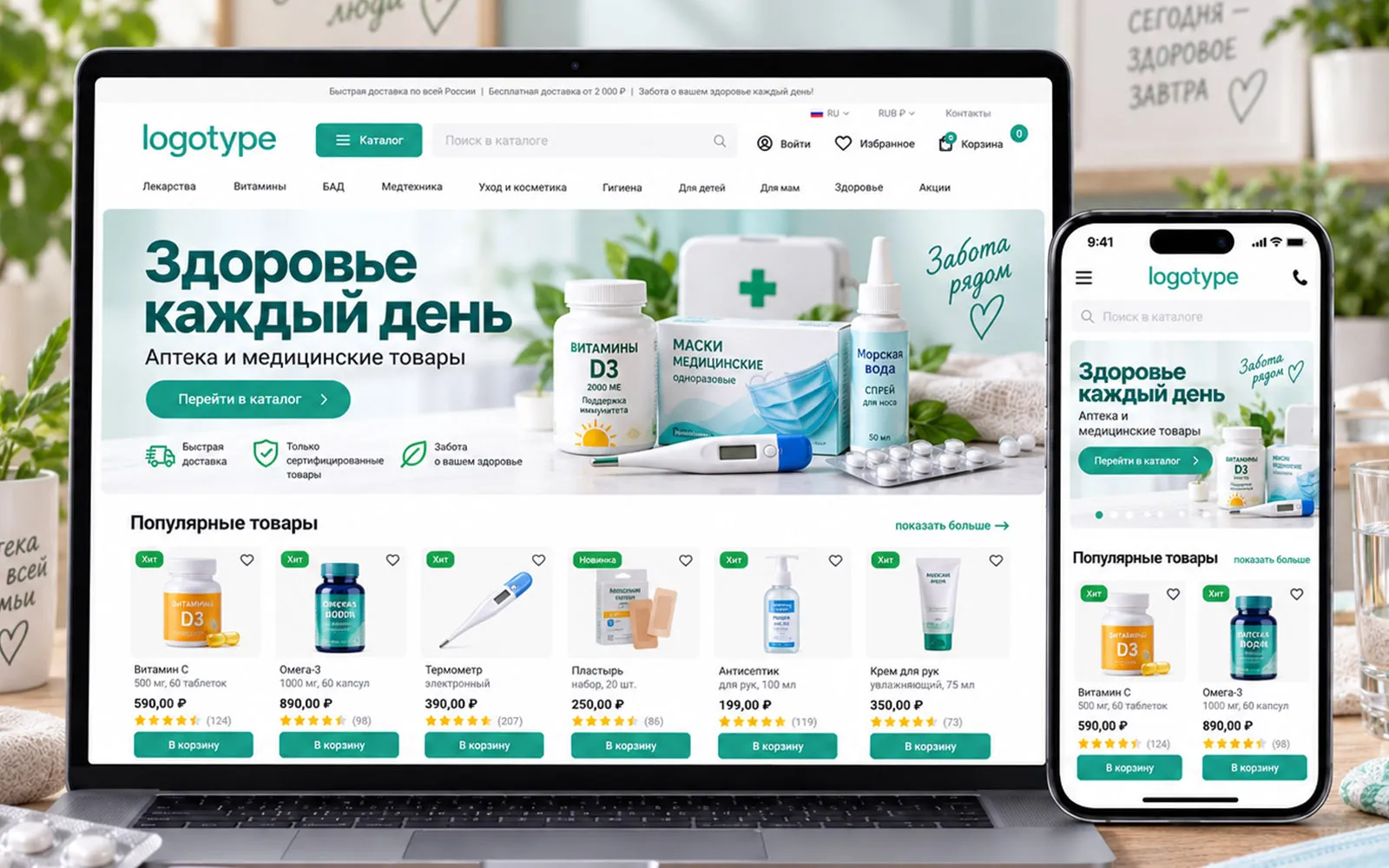 Готовый интернет-магазин аптеки и медицинских товаров на PrestaShop | Ewonta